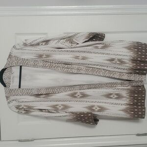 Knit cardigan with 3/4 length sleeves